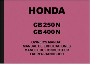 Honda CB 250N and CB 400N Operating Instructions Manual