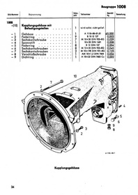 Deutz D 15 D15 Diesel tractor spare parts list spare parts catalog parts catalog