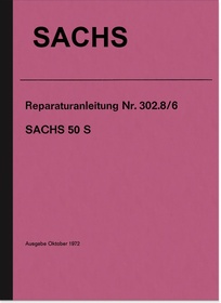 Sachs 50 S 5-Gang Motor Reparaturanleitung Werkstatthandbuch Montageanleitung