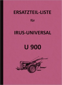 Irus Universal U 900 Einachsschlepper Ersatzteilliste