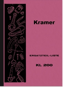 Kramer KL 200 Ersatzteilliste Ersatzteilkatalog Teilekatalog Dieselschlepper Traktor