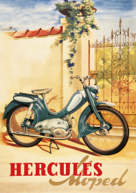 Hercules Typ 217 Moped Poster Plakat Bild