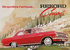 Opel Rekord Coupé "The sporty driving pleasure" Poster Picture