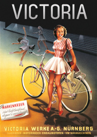 Victoria Fahrrad Fahrräder Poster Plakat Bild
