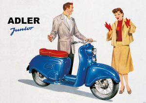 Adler Junior Motorroller Poster Plakat Bild