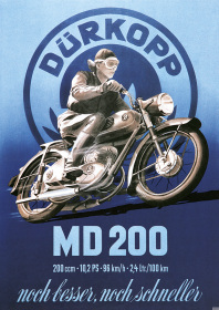 Dürkopp MD 200 Motorrad Poster Plakat Bild