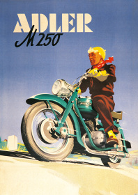 Adler M 250 Motorrad Poster Plakat Bild