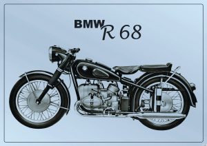 BMW R 68 R68 Motorrad Poster Plakat Bild Kunstdruck