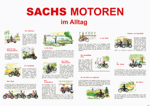 Sachs "Sachs Motoren im Alltag" Rad Moped Poster Plakat Bild