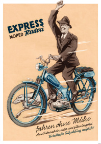 Express Radexi Moped Poster Plakat Bild
