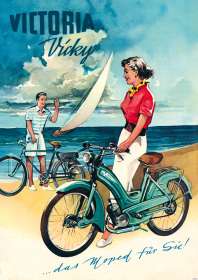 Victoria Vicky Moped Poster Plakat Bild