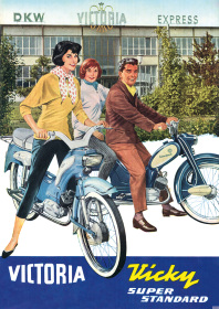 Victoria Vicky Super Standard Moped Poster