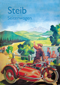 Steib Seitenwagen Motorrad Poster Plakat Bild Deko