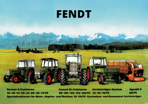 Fendt Diesel Tractor Farmer Favorit S SL Implement Carrier 35-150 PS Poster Picture