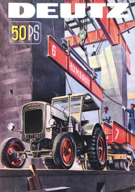 Deutz 50 PS F3M317 F3M417 Stahlschlepper Traktor Diesel Poster Plakat Bild Kunstdruck