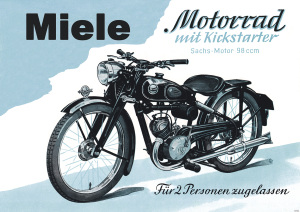 Miele Motorrad Sachs Motor 98 ccm 98er Poster