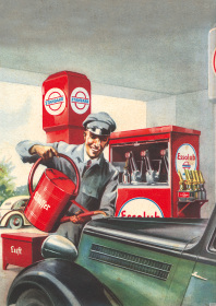 Standard Esso Essolub Gas Station Workshop Poster Picture Art Print