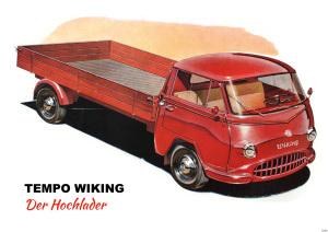Tempo Wiking Hochlader Lastwagen LKW Poster Plakat Bild Kunstdruck