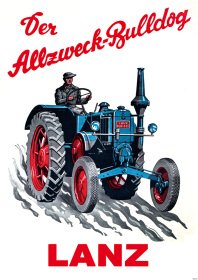 Lanz Allzweck-Bulldog Traktor Schlepper Poster Plakat Bild