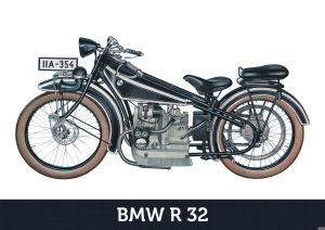 BMW R 32 R32 Motorrad Poster Plakat Bild