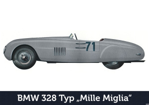 BMW 328 Typ "Mille Miglia" Auto PKW Wagen Poster