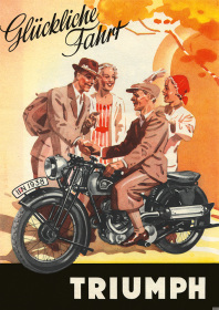 Triumph Motorräder 1938 S 350 500 Motorrad Poster Plakat Bild