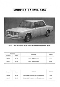 Lancia 2000 Limousine, Coupé und Coupé HF Reparaturanleitung Werkstatthandbuch