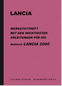 Lancia 2000 Limousine, Coupé und Coupé HF Reparaturanleitung Werkstatthandbuch