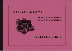 Maybach NL 38 HL 42 TUKRM-TUKRRM Motor Ersatzteilliste Ersatzteilkatalog Teilekatalog