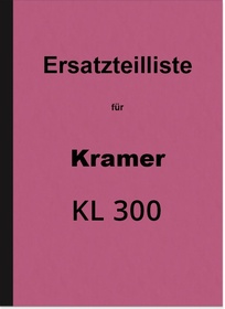 Kramer Diesel Tractor KL 300 Spare Parts List Spare Parts Catalogue Parts Catalogue Tractor