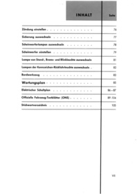 Porsche 356 A Bedienungsanleitung Betriebsanleitung Handbuch
