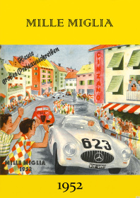 Mille Miglia 1952 Rennen Rennsport Motorsport Poster