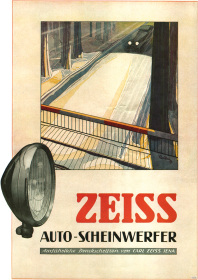 Zeiss Auto-Scheinwerfer Licht Lampe Reklame Werbung Poster