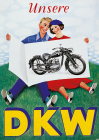 DKW "Our DKW" RT 125 Motorcycle Poster Picture