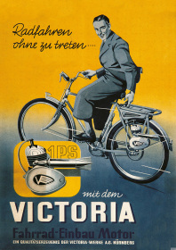 Victoria Fahrrad Einbau-Motor 1 PS Poster Plakat Bild
