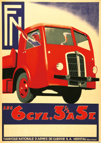 FN Les 6 Cyl. 3,5 a 5 t.LKW Lastwagen Poster Plakat Bild