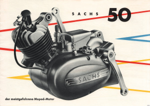 Sachs 50 ccm "Der meistgefahrene Moped-Motor" Moped Motor Poster Plakat Bild