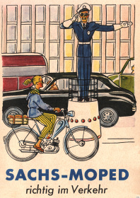 Sachs "Sachs Moped richtig im Verkehr" Poster Plakat Bild