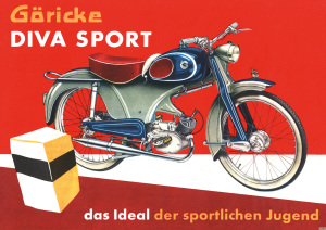 Göricke Diva Sport Moped Poster Plakat Bild