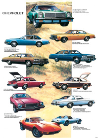 Chevrolet Modellübersicht Modelle Typen Tafel Auto Poster