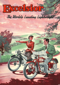 Excelsior Motorcycles Motorcycle Poster Picture