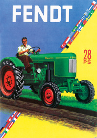 Fendt 28 PS Dieselross Traktor Schlepper Werbung Reklame Poster Plakat Bild