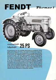 Fendt Farmer 1 Dieselross Traktor Schlepper Reklame Poster Plakat Bild