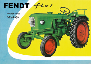 Fendt Fix 1 Dieselross Traktor Schlepper Reklame Poster Plakat Bild