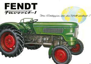 Fendt Favorit 1 Dieselross Schlepper Traktor Reklame Poster Plakat Bild