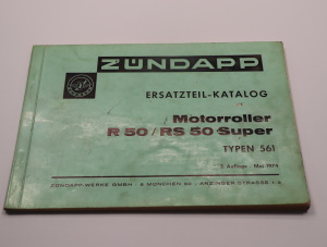 Zündapp R 50 / RS 50 Super Type 561 Original spare parts list