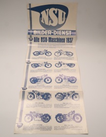 NSU Bilder-Dienst "All NSU machines 1937" original sales brochure