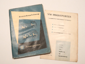 VW T1 Transporter Bus Bulli Original Owner's User Manual 1960