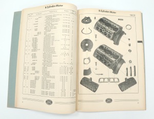 Ford truck V8 and 4-cylinder 1939-1950 original spare parts catalog list