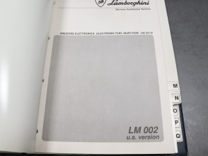 Lamborghini Countach 25th 1989 original spare parts list and wiring diagrams + LM200 electrics